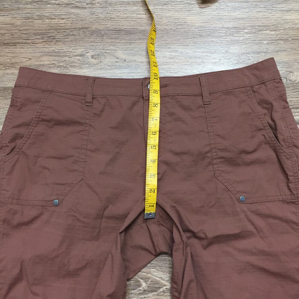 PrAna Outdoor Hiking Bermuda Shorts 14 Brown Organic Cotton Granolagirl Earthy - Picture 5 of 9